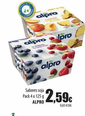Spar Tenerife Sabores soja pack 4 alpro oferta