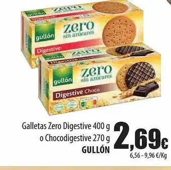 Spar Tenerife Galletas zero digestive o chocodigestive gullón oferta