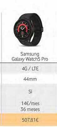 Vodafone Samsung galaxy watch5 pro oferta