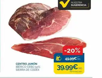 Supermercados La Despensa Centro jamón ibérico cebo 50% sierra de codex oferta