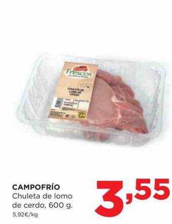 Alimerka Campofrío chuleta de lomo de cerdo oferta