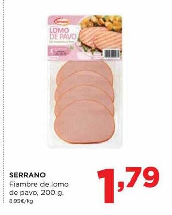 Alimerka Serrano fiambre de lomo de pavo oferta