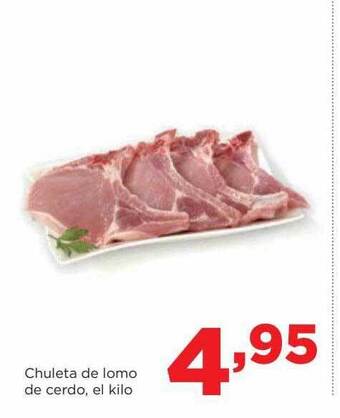 Alimerka Chuleta de lomo de cerdo, el kilo oferta