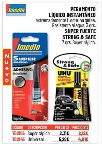 Carlin Imedio pegamento líquido instantáneo super fuerte strong & safe oferta