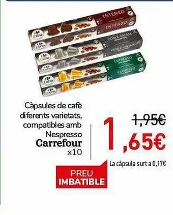 Andorra 2000 Càpsules de café diferents varietats, compatibles amb nespresso carrefour oferta