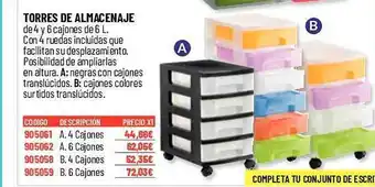 Carlin Torres de almacenaje oferta