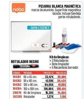 Carlin Nobo pizarra blanca magnética oferta
