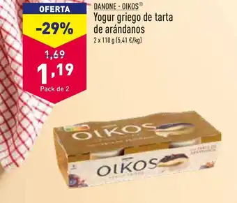 ALDI Yogur Griego de Tarta De Arándanos oferta