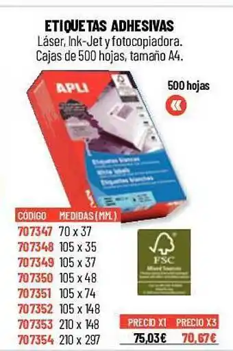 Carlin Etiquetas adhesivas oferta
