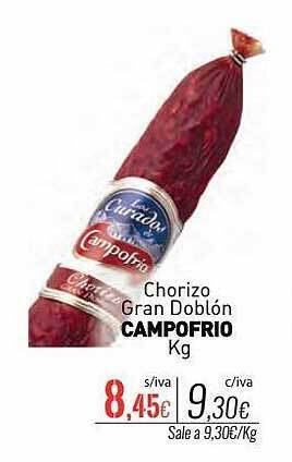 Cuevas Cash Chorizo gran doblón campofrio kg oferta