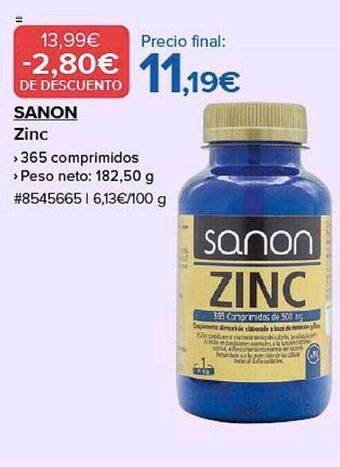 Costco Sanon zinc oferta