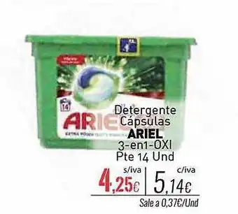 Cuevas Cash Detergente cápsulas ariel oferta
