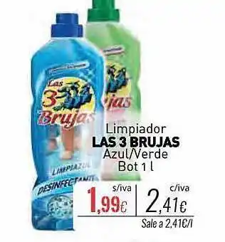 Cuevas Cash Limpiador las 3 brujas azul-verde oferta