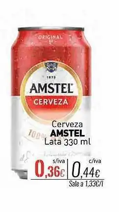 Cuevas Cash Cerveza amstel lata oferta