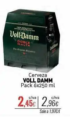 Cuevas Cash Cerveza voll damm pack 6 oferta