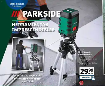 Lidl Parkside niveal láser de lineas cruzadas oferta