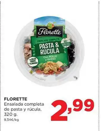 Alimerka Florette ensalada completa de pasta y rúcula oferta