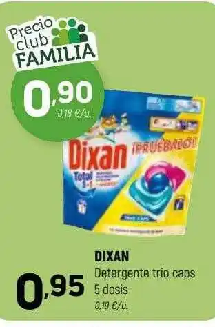 Coviran Dixan detergente trio caps 5 dosis oferta