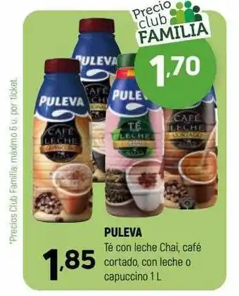 Coviran Puleva té con leche chai café cortado con leche o capuccino oferta