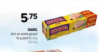 Coviran Isabel atún en aceite girasol pack 6+2 oferta