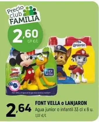 Coviran Font vella o lanjaron agua junior o infantil oferta