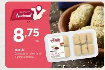 Coviran Aldeís croquetas de pollo y jamón a granel o bandeja oferta
