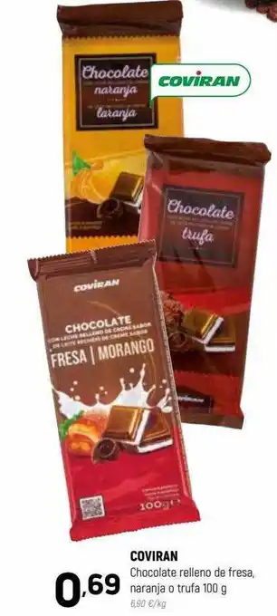 Coviran Coviran chocolate relleno de fresa naranja o trufa oferta