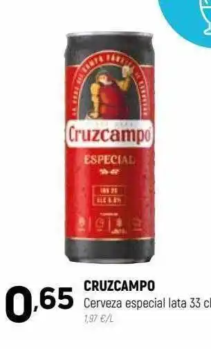 Coviran Cruzcampo cerveza especial lata oferta