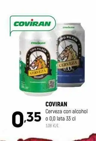 Coviran Coviran cerveza con alcohol o 0,0 lata oferta
