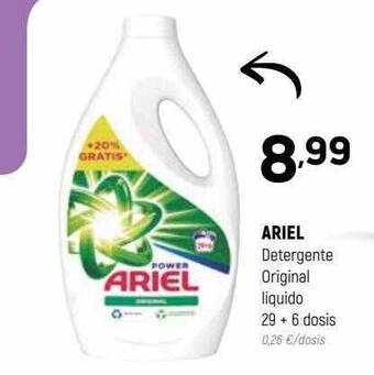Coviran Ariel detergente original líquido 29 + 6 dosis oferta