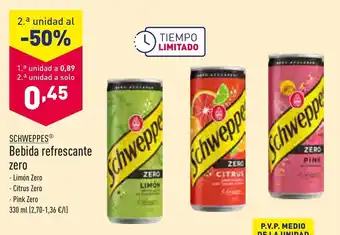 ALDI Bebida Refrescante Zero oferta