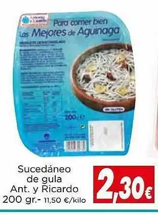Sucedáneo de gula ant. y ricardo