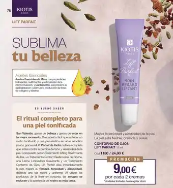 Stanhome Contorno de ojos lift parfait oferta