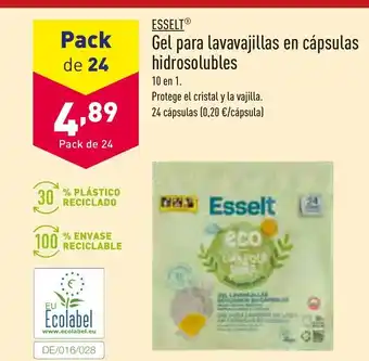 ALDI Gel Para Lavavajillas en Cápsulas Hidrosolubles oferta