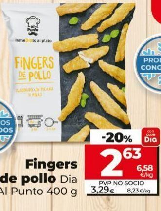 Maxi Dia Fingers de pollo oferta