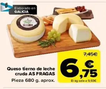 Carrefour Queso Tierno De Leche Cruda As Fragas oferta