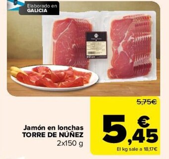 Carrefour Jamón en Lonchas Torre de Núñez oferta