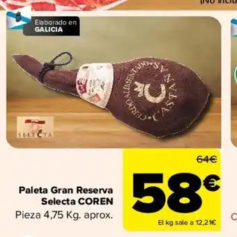 Carrefour Paleta Gran Reserva Selecta Coren oferta