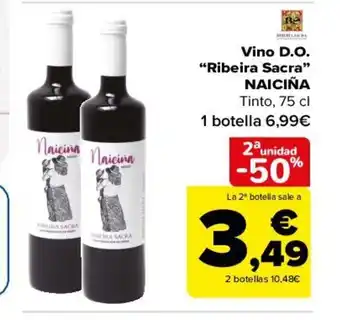 Carrefour Vino D.O Ribeira Sacra Naiciña oferta