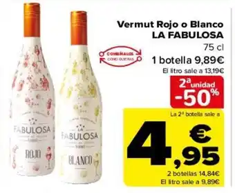 Carrefour Vermut Rojo o Blanco La Fabulosa oferta