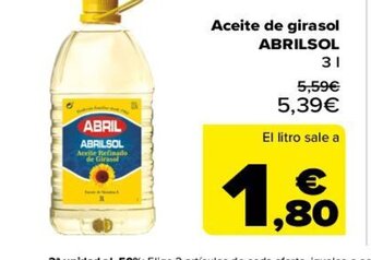 Carrefour Aceite De Girasol Abrilsol oferta