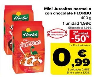 Carrefour Mini Jurasitos Normal o Con Chocolate Florbu oferta