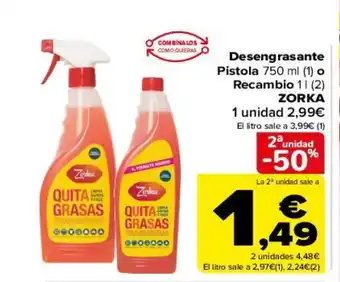 Carrefour Desengrasante Pistola Recambio Zorka oferta