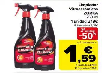 Carrefour Limpiador Vitrocerámicas Zorka oferta