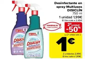 Carrefour Desinfectante en Spray Multiusos Disiclín oferta