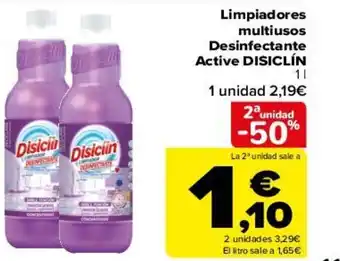 Carrefour Limpiadores Multiusos Desinfectante Active Disiclín oferta