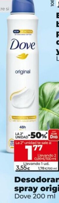 Dia Desodorante en Spray Original Dove oferta