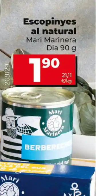 Dia Escopinyes al natural 90g oferta
