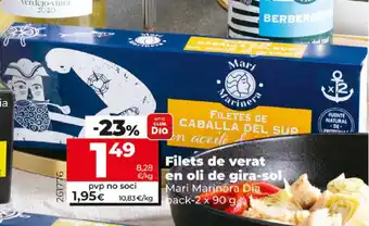 Dia Filets de verat en oli de gira-sol pack 2x90g oferta