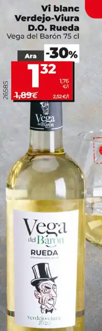 Dia vi blanc Verdejo-Viura D.O, Rueda 75cl oferta